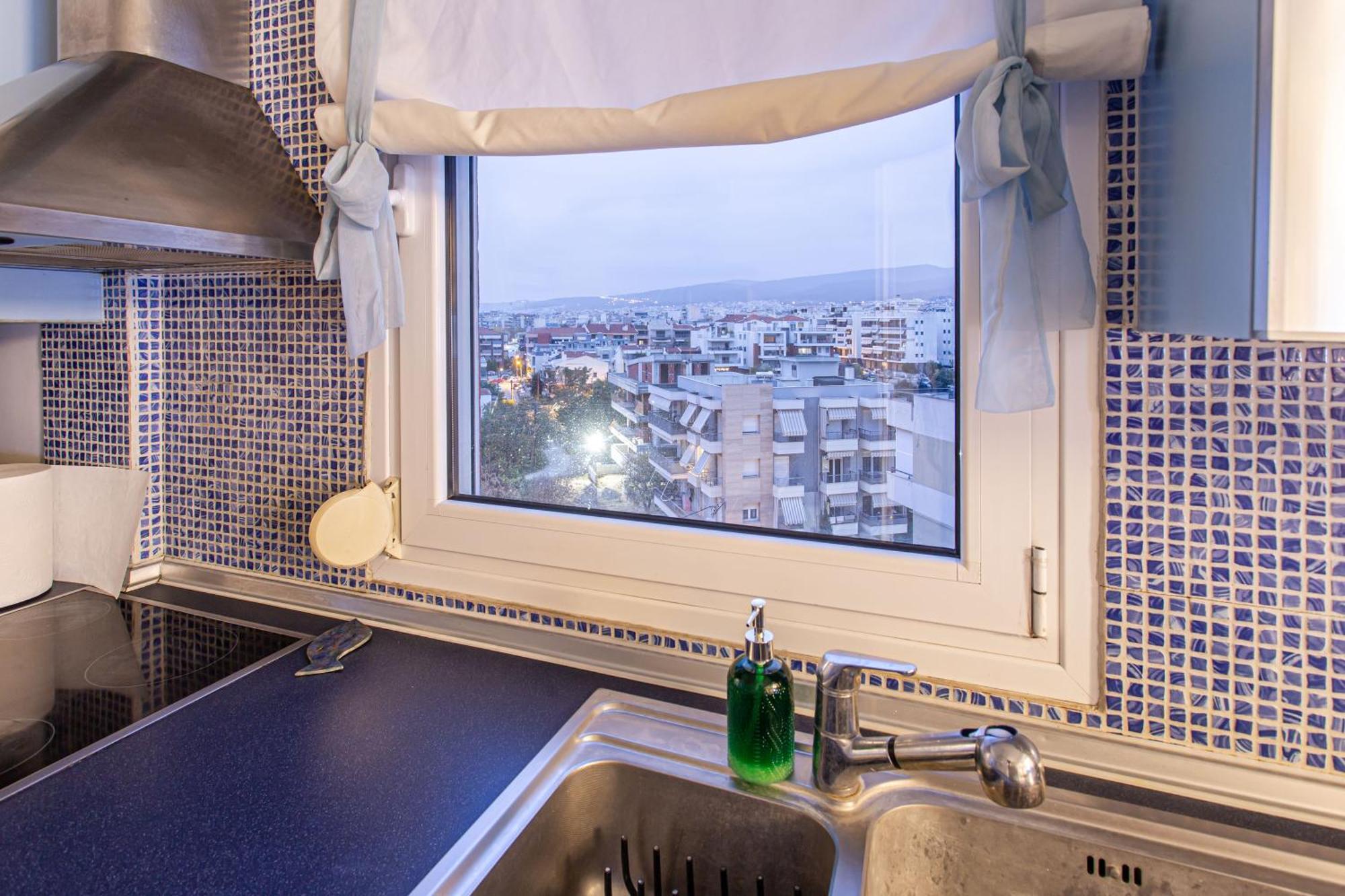 Celestial Garden-Thessaloniki'S Modern, Eclectic Penthouse With An Amazing View And Veranda Exteriör bild